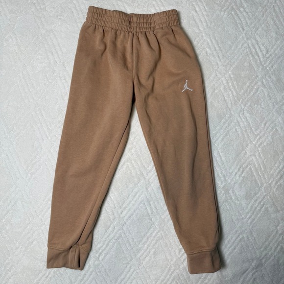 Jordan Other - Sporty Streetwear Jordan Boys 6 Tan Fleece Jogger Sweatpants Jumpman